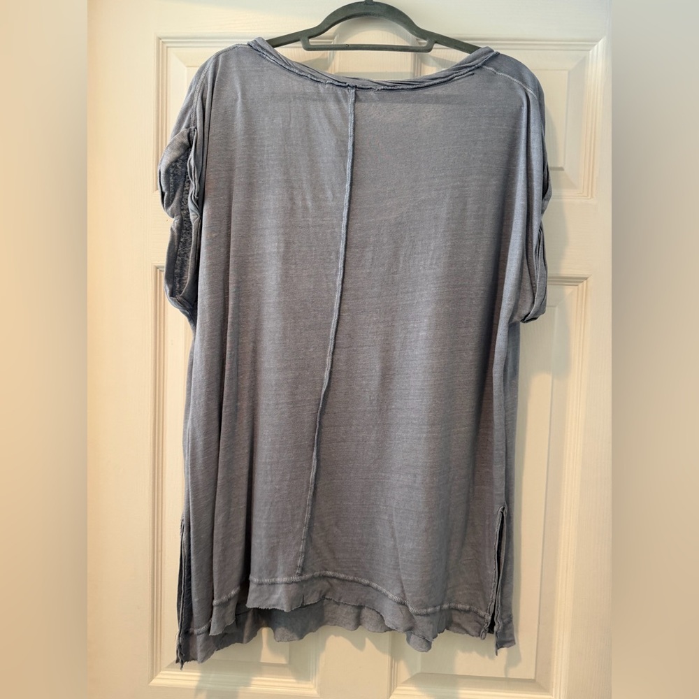 NWT Free People Under The Sun Tee in Denim Blue size medium - Picture 5 of 6